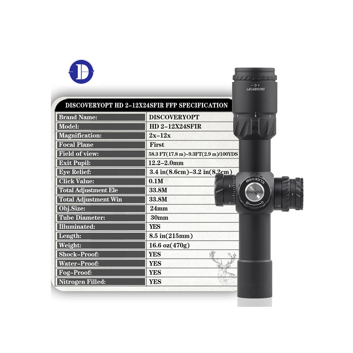 Discovery HD 2-12X24 SFIR FFP Scope thumbnail 3