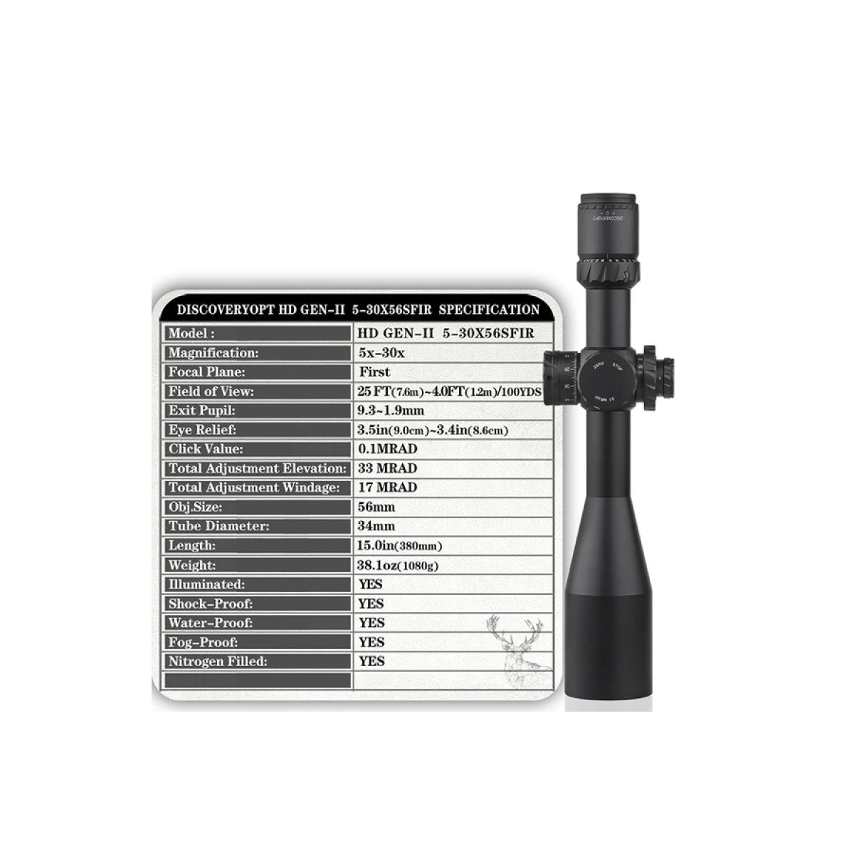 Discovery HD GEN II 5-30X56 SFIR FFP-Z Scope thumbnail 3
